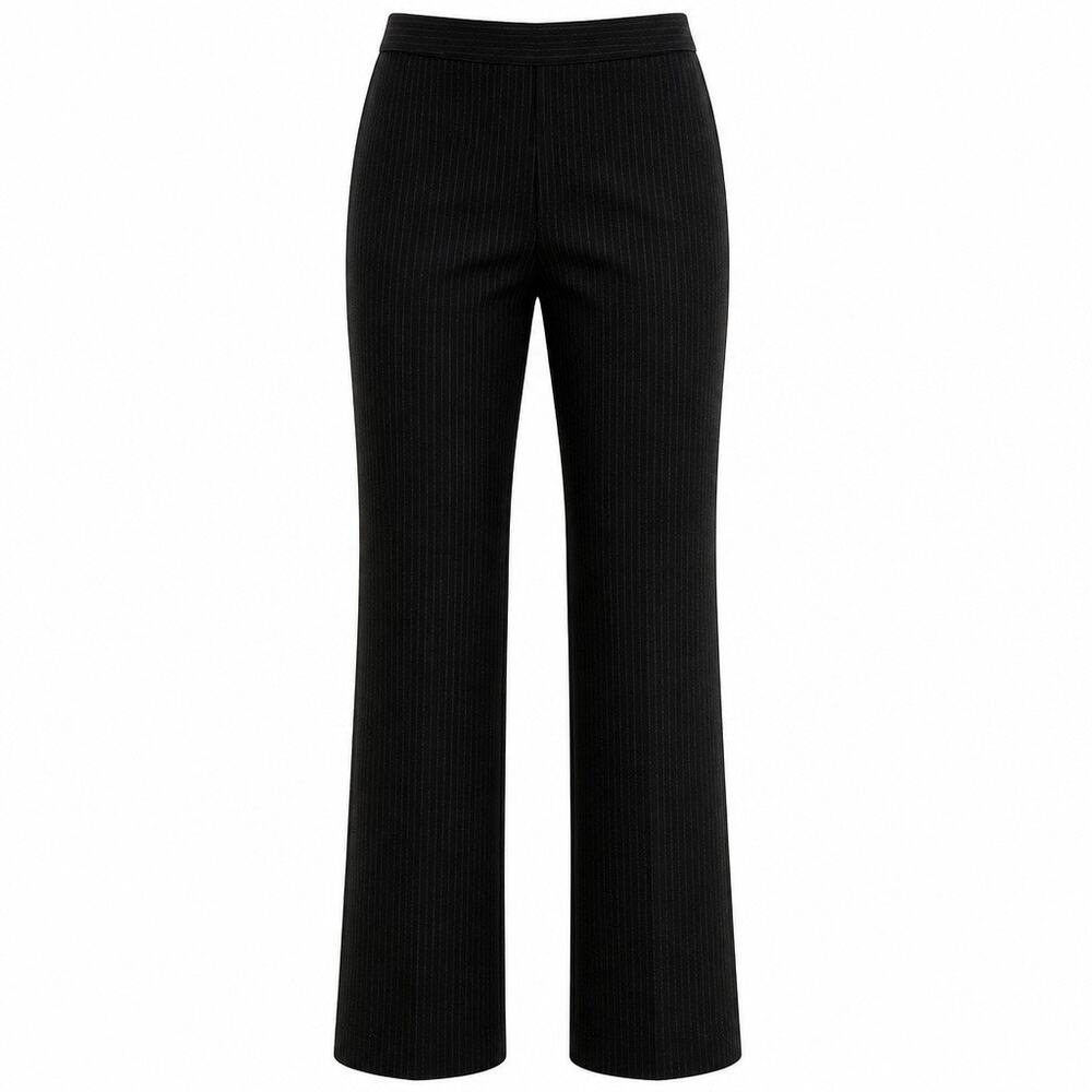 Sag Harbor Dress Pants Slimming Mid Rise Gray Pinstripe Trouser NWT Size 8